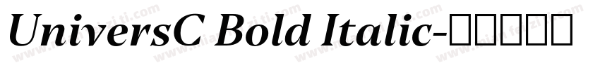 UniversC Bold Italic字体转换